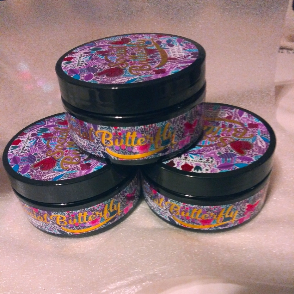 Perfectly Posh Social Butterfly Body Butter With Shea Butter And Safflower Oil.